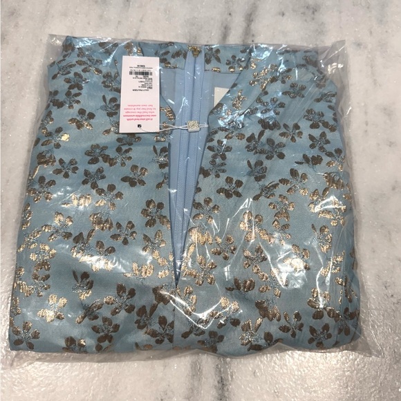 NWT Lilly Pulitzer Blue and Gold Midi Dress - Tazie Dress - Picture 3 of 4